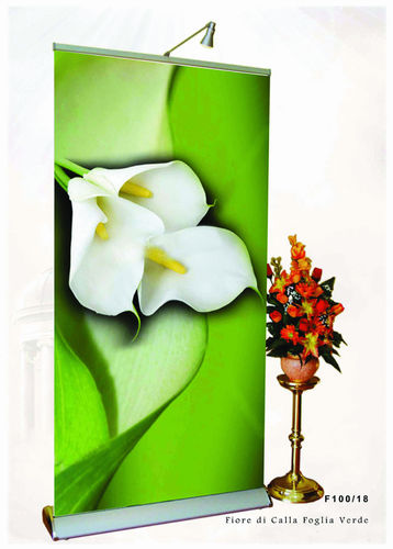 Calla fleur avec feuille verte - Cod. F100/18