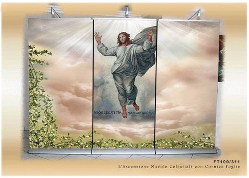 Jésus ressuscité avec des feuilles de nuages célestes - Cod. FT100/311
