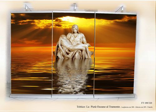La Pietà con oceano al tramonto - Cod. FT100/320