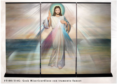 Jésus Miséricordieux avec coucher de soleil - Cod. FT100/314G